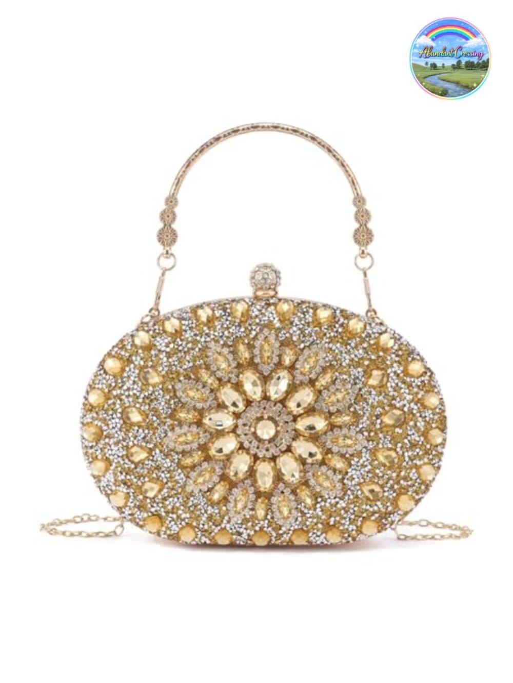 Rhinestone Clutch Purses Evening Bag Floral Beaded Formal Wedding Party